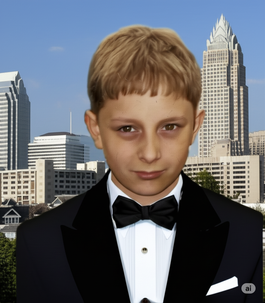 Nathan looking suave at the Charlotte skyline